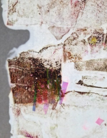 Sans titre , 29.7 x 42 cm,  Technique mixte (monotype, paillette) sur papier,  2022